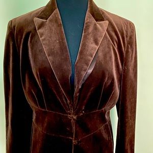 Banana Republic Brown Velvet blazer -size 8